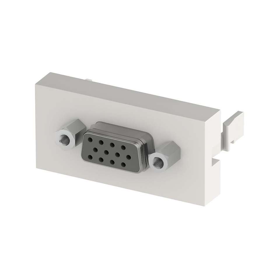 Ne-Ad 2060 VGA Modülü – 45x22,5 mm Dişi Giriş Çıkışlı, 1 Modül, Kablo Kanalı ve Masa Üstü Priz Uyumu