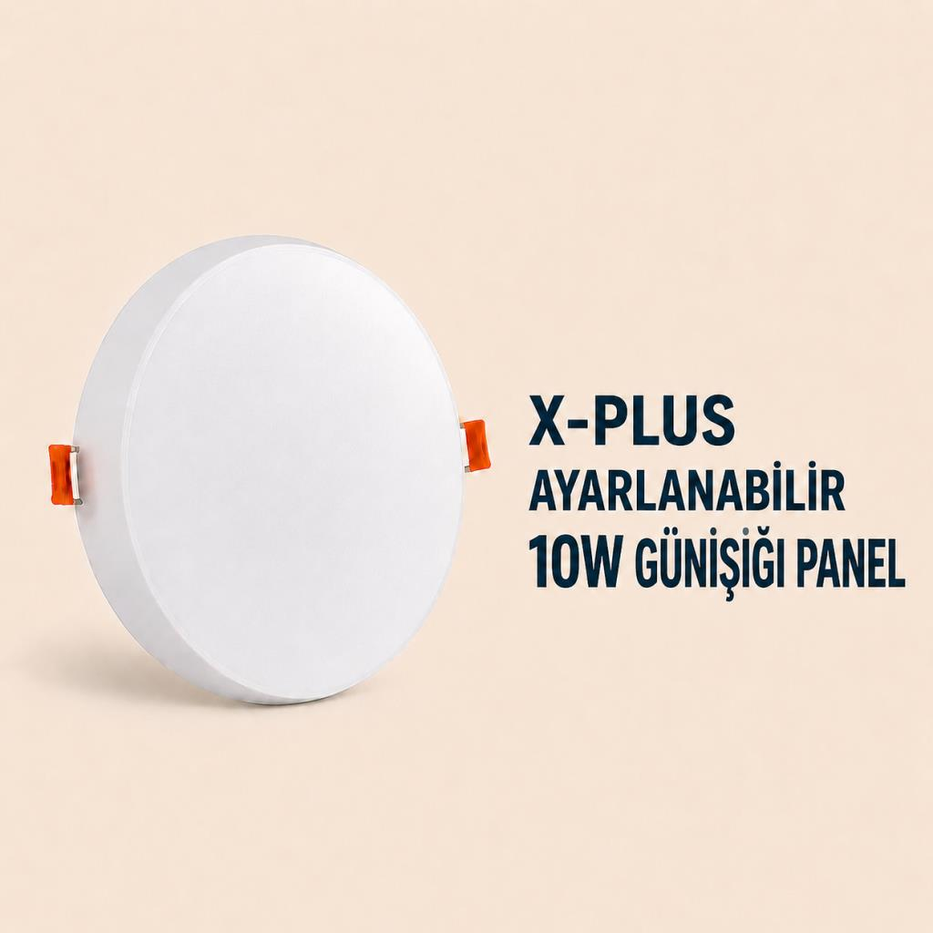 Cata CT-5660 X-Plus 10W Led Panel Günışığı 3200K Ayarlanabilir Yaylı Yuvarlak Sıva Altı Spot