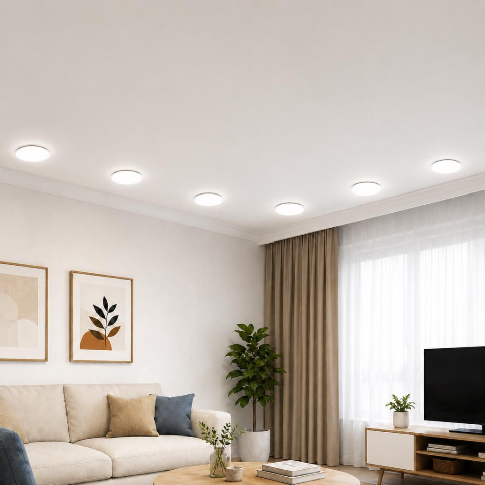 Cata CT-5662 X-Plus 25W LED Panel Beyaz Işık 6500K Ayarlanabilir Yaylı Yuvarlak Sıva Altı Spot