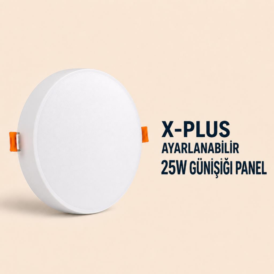 Cata CT-5662 X-Plus 25W LED Panel Günışığı 3200K Ayarlanabilir Yaylı Yuvarlak Sıva Altı Spot