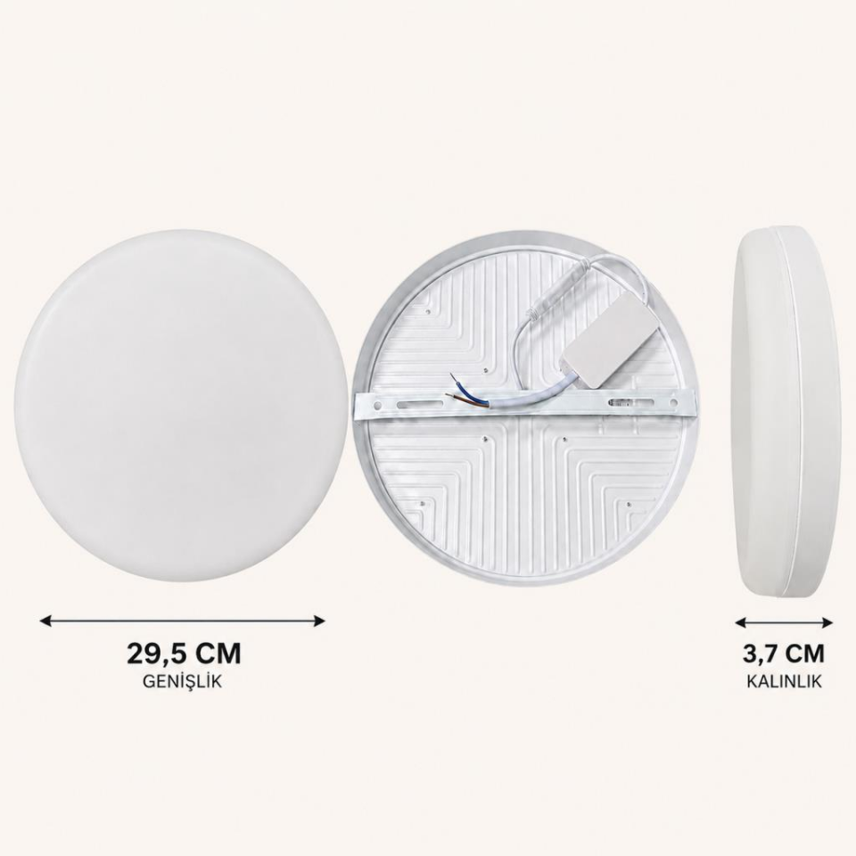 Cata CT-5665 X-Plus 55W Sıva Üstü LED Panel Günışığı Yuvarlak Tavan Armatürü
