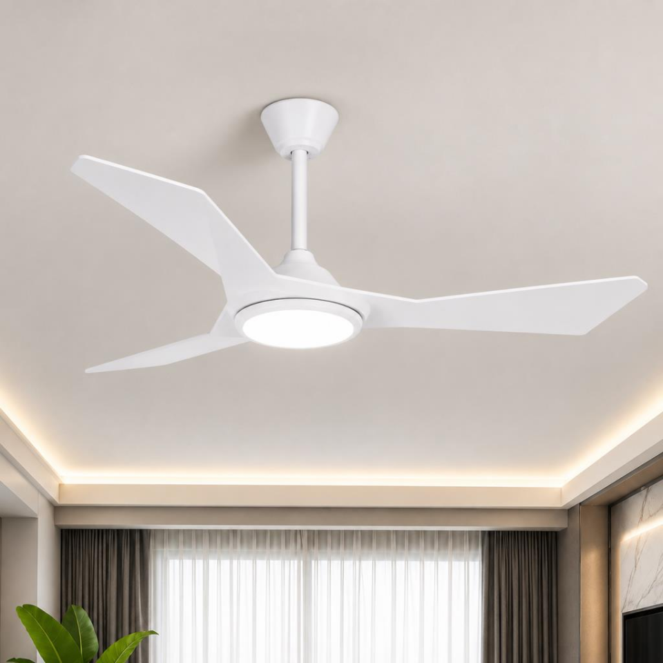 Cata CT-3000 Beyaz Tavan Vantilatörü LED Işıklı Kumandalı 6 Kademe Hız Ayarlı Sessiz Premium Motorlu