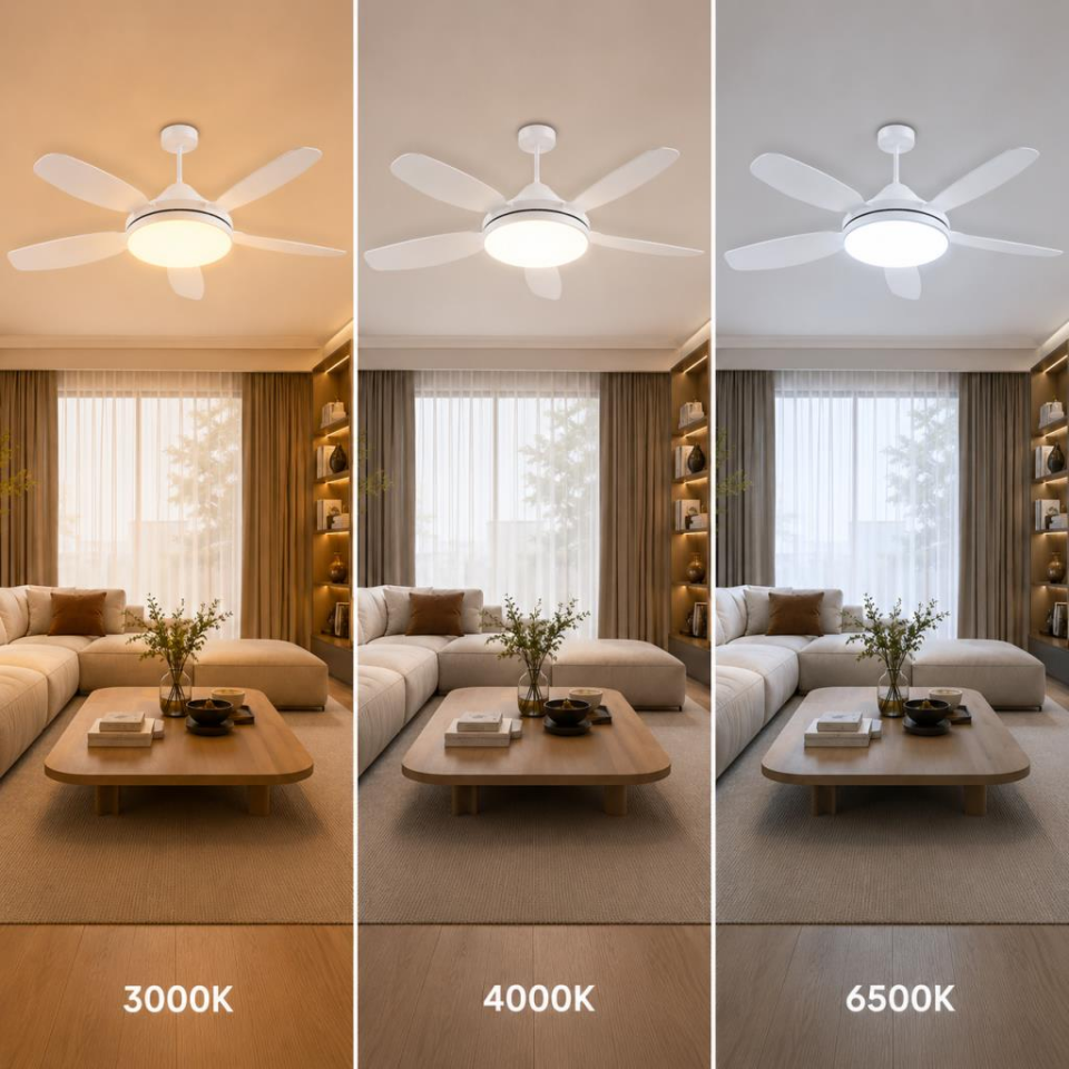 Cata CT-1157 Fırtına 122W Kumandalı LED Tavan Vantilatörü, 5 Kanatlı Fanlı Aydınlatma, 3 Renk Işık ve Dimlenebilir Özellikli
