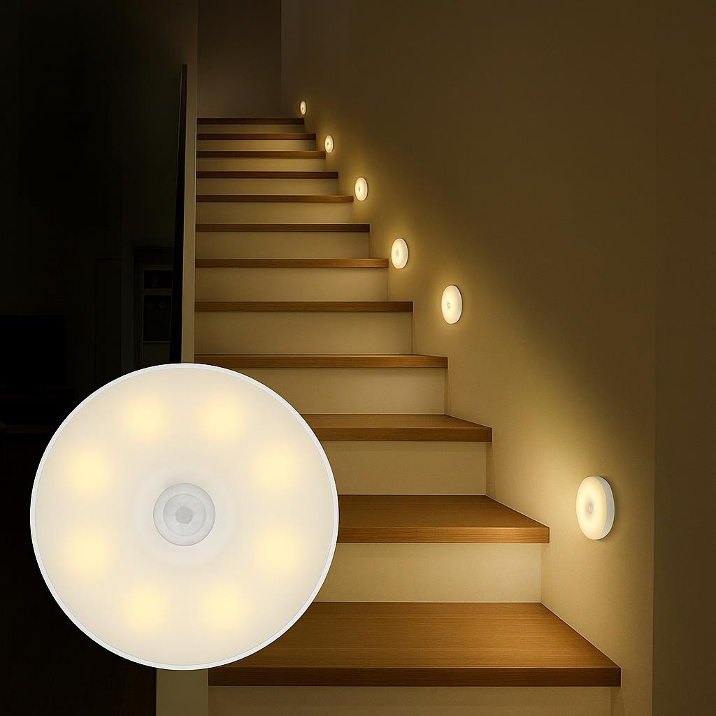 CATA CT-5180 USB Şarjlı Kablosuz Mıknatıslı Sensörlü LED Dolap ve Merdiven Lambası – 4000K Natural Beyaz Işık