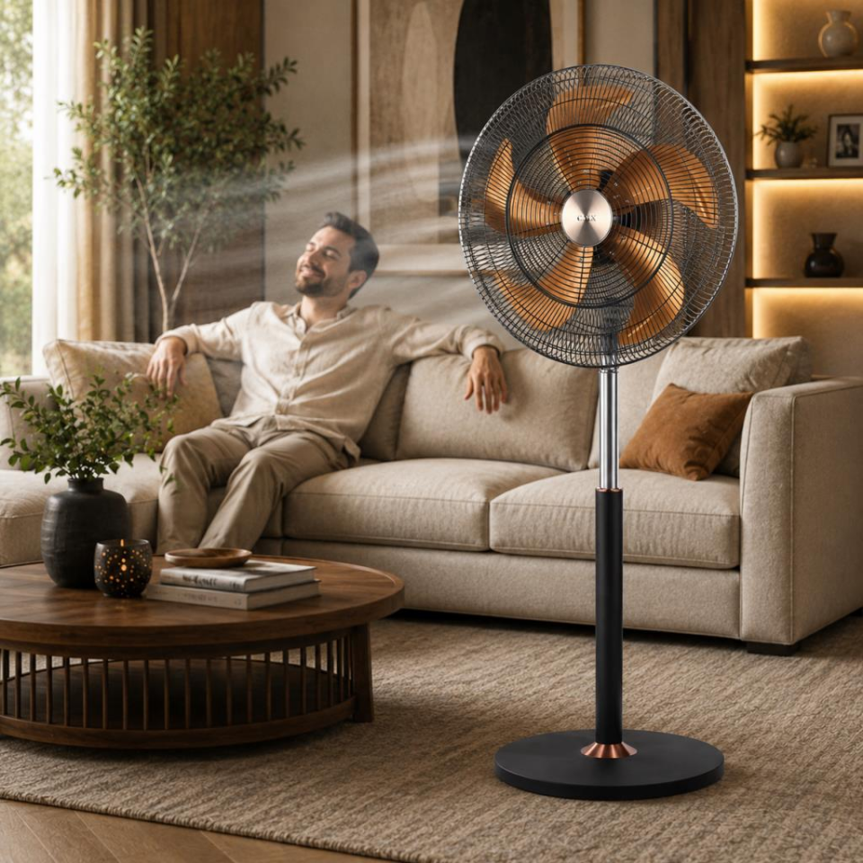 Cata CT-3023 Premium Ayaklı Vantilatör 140W 20 İnç 5 Alüminyum Kanatlı 5 Kademe Hız Ayarlı Bakır Motorlu Vantilatör