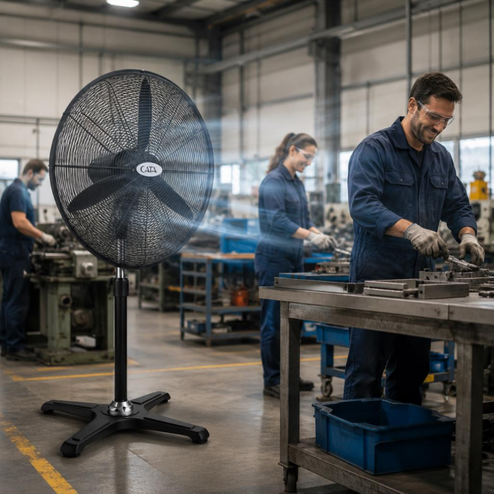 Cata CT-3030 Sanayi Tipi Ayaklı Vantilatör 30 İnç Metal Izgaralı Alüminyum Pervaneli Endüstriyel Vantilatör
