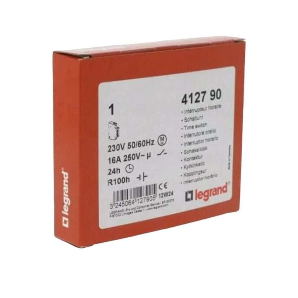 Legrand 412790 Günlük Zaman Saati 100 Saat Rezervli 16A 250V
