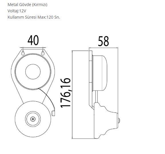 Selda Kampana Kloş Zil 4-8-12 Volt