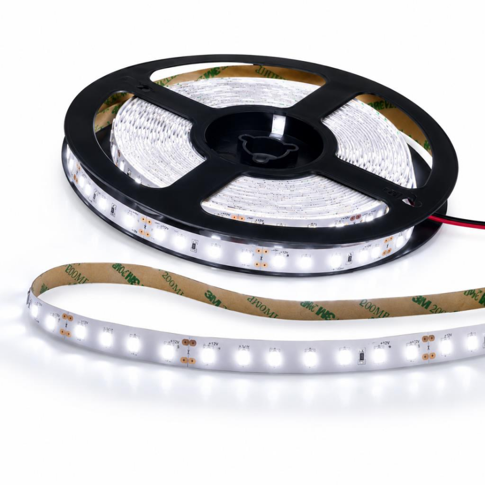 Cata CT-4480 5 Metre İç Mekan LED Şerit 10 Çip 12V DC 6400K Beyaz Işık 60 LED/Metre IP20
