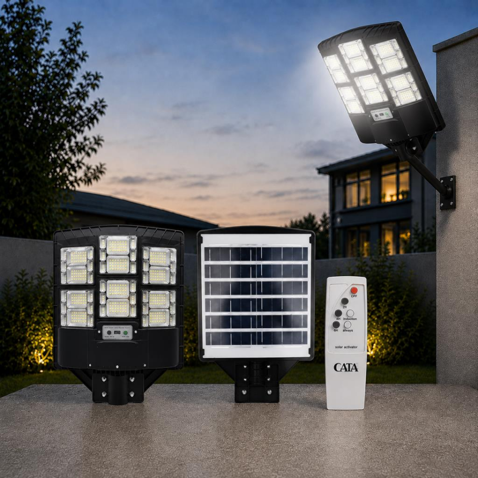 CATA CT-4643 600W İP65 GÜNEŞ ENERJİLİ SENSÖRLÜ VE KUMANDALI SOLAR SOKAK ARMATÜRÜ