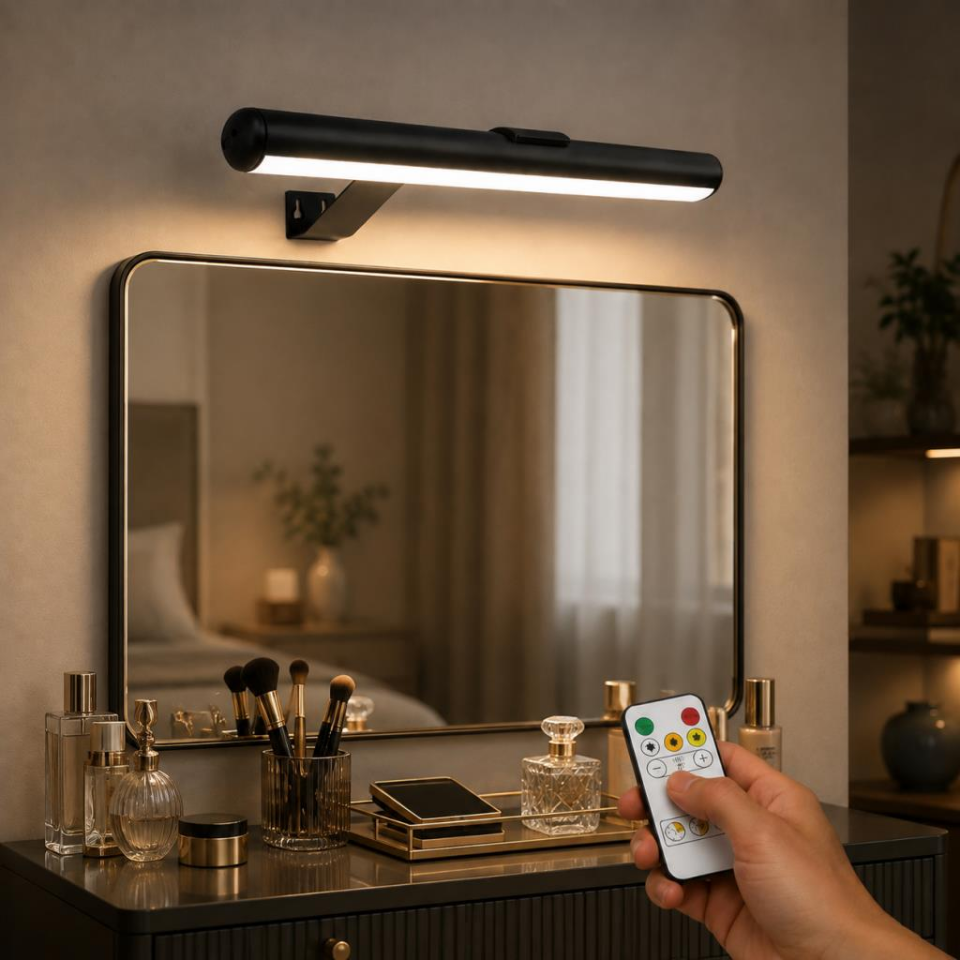 CATA CT-2465 Şahin Şarjlı LED Tablo ve Ayna Apliği – Kumandalı, Dokunmatik, Manyetik, 3 Renkli ve Dimlenebilir Modern Duvar Aydınlatması