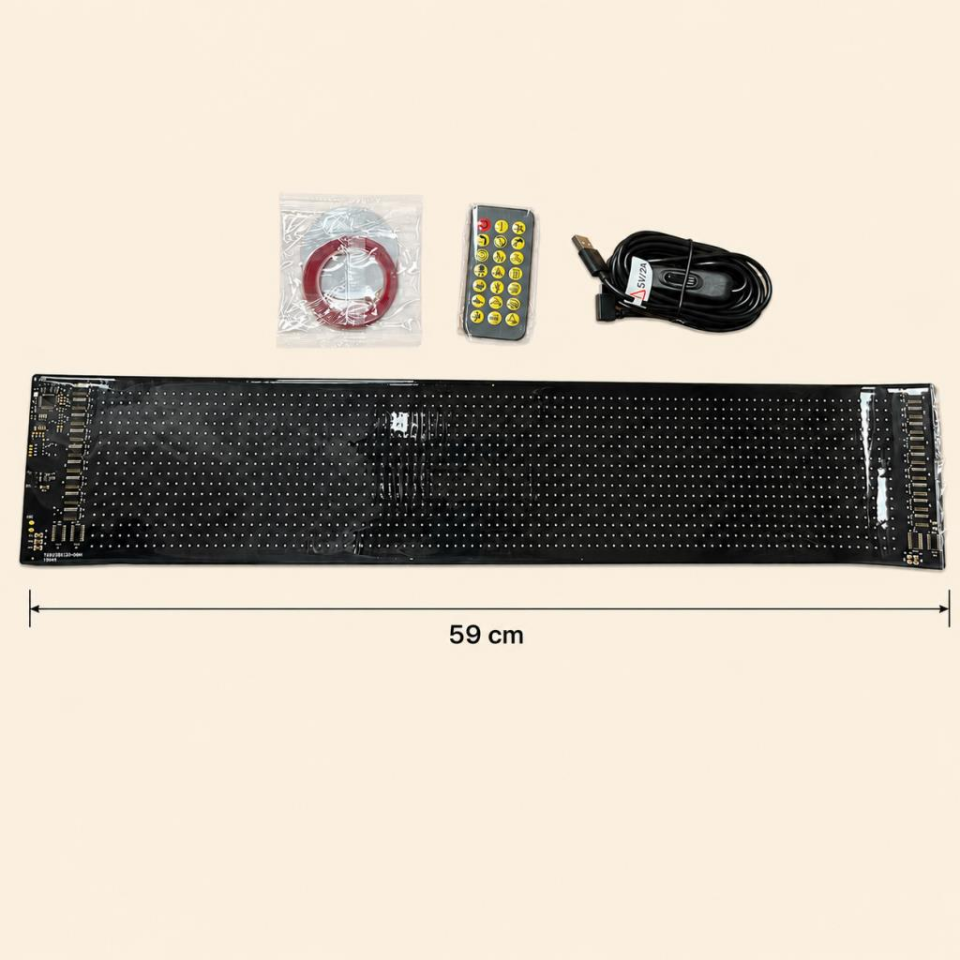 CATA CT-4568 Akıllı RGB LED Matrix Panel 59 cm – Bluetooth Uygulama ve Kumanda Kontrollü, Yazı ve Emoji Göstergesi