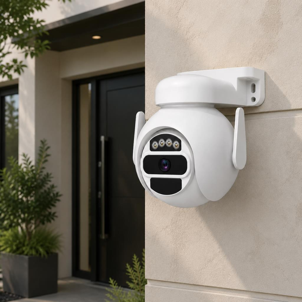 CATA CT-4051 Akıllı Dış Mekân Güvenlik Kamerası – Full HD 1080P, Wi-Fi, Gece Görüşü, Hareket Takibi, Çift Yönlü Ses, 360° Dönebilen, IP65