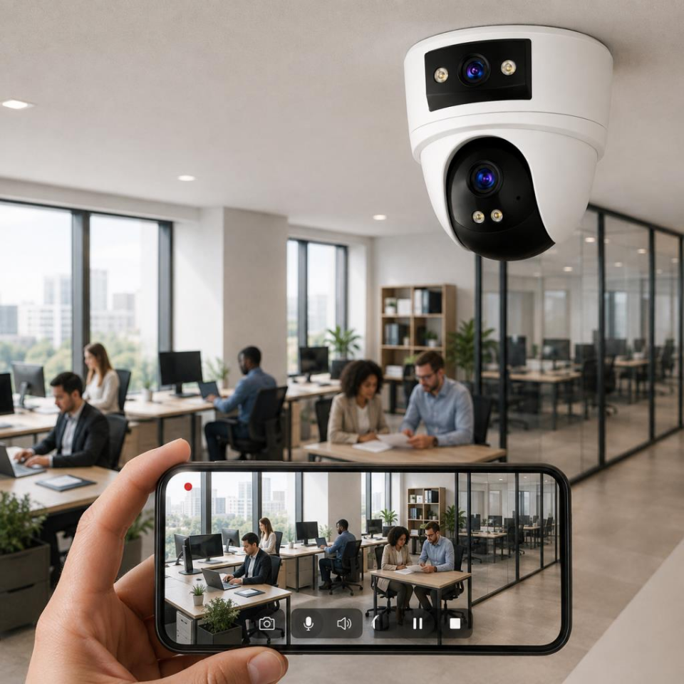 CATA CT-4054 4MP Çift Lensli Akıllı Dome Güvenlik Kamerası – Wi-Fi, Gece Görüşü, İnsan Takibi, Çift Yönlü Ses ve Mobil Uygulama Kontrolü