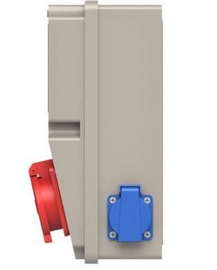 Ne-ad Kombinasyon Kutusu 5002 | 2x Trifaze 25A + 2x Monofaze 16A Prizli Endüstriyel Priz Kutusu | Kompakt ve Darbeye Dayanıklı Yerli Üretim Enerji Paneli