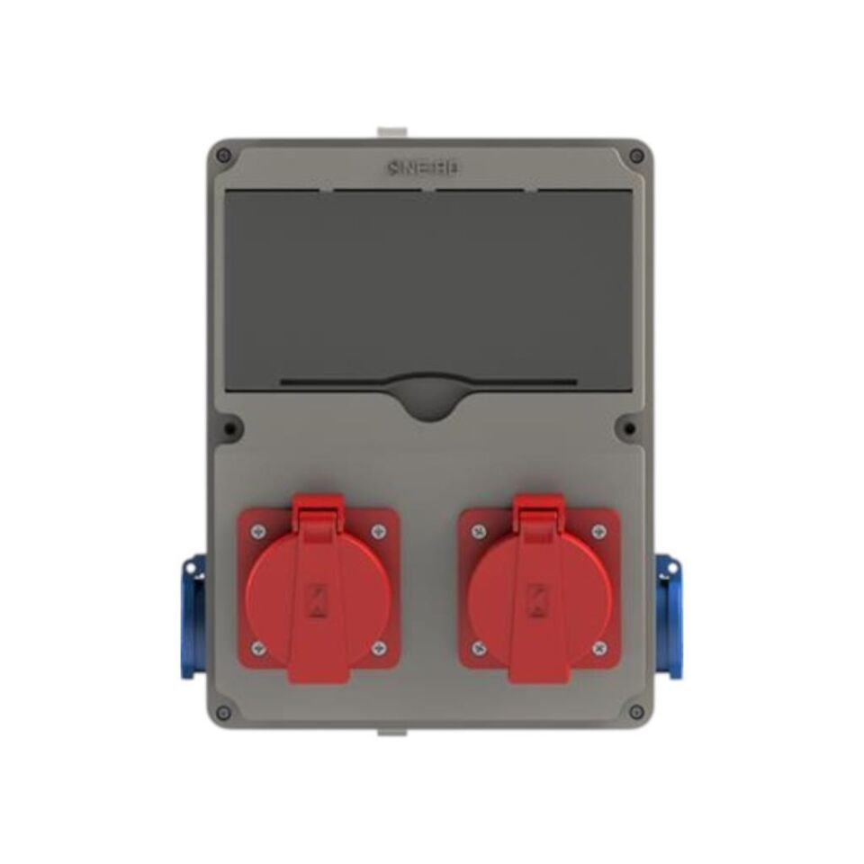 Ne-ad Kombinasyon Kutusu 5002 | 2x Trifaze 25A + 2x Monofaze 16A Prizli Endüstriyel Priz Kutusu | Kompakt ve Darbeye Dayanıklı Yerli Üretim Enerji Paneli