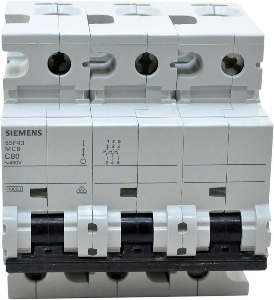 Siemens C 3x80 Amper Trifaze Otomatik Sigorta 5SP4380-7