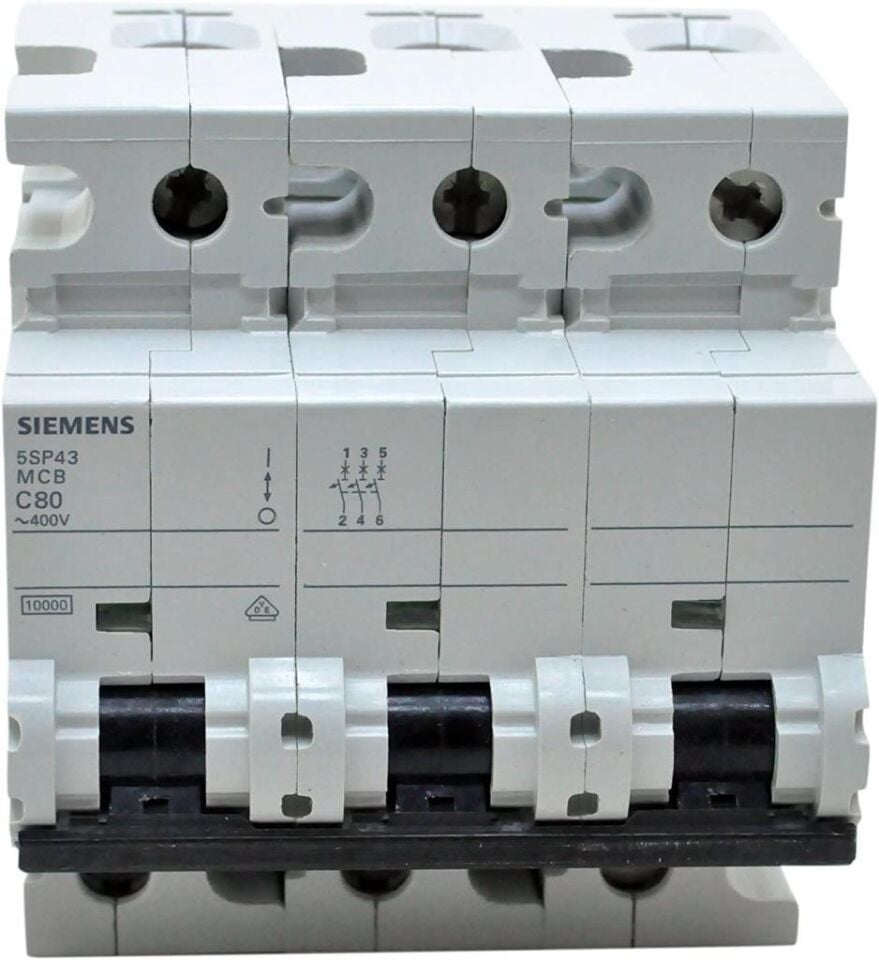 Siemens C 3x80 Amper Trifaze Otomatik Sigorta 5SP4380-7