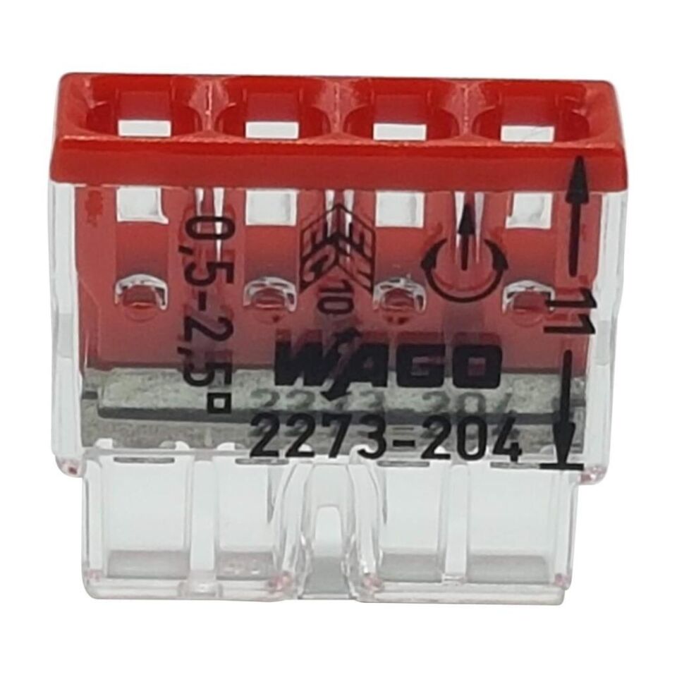 Wago 4x2,5 mm Buat İçi Klemens 100 Adet  2273-204