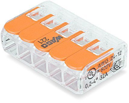 Wago 5x4 Çok Amaçlı Buat Klemensi 25 Adet 221-415