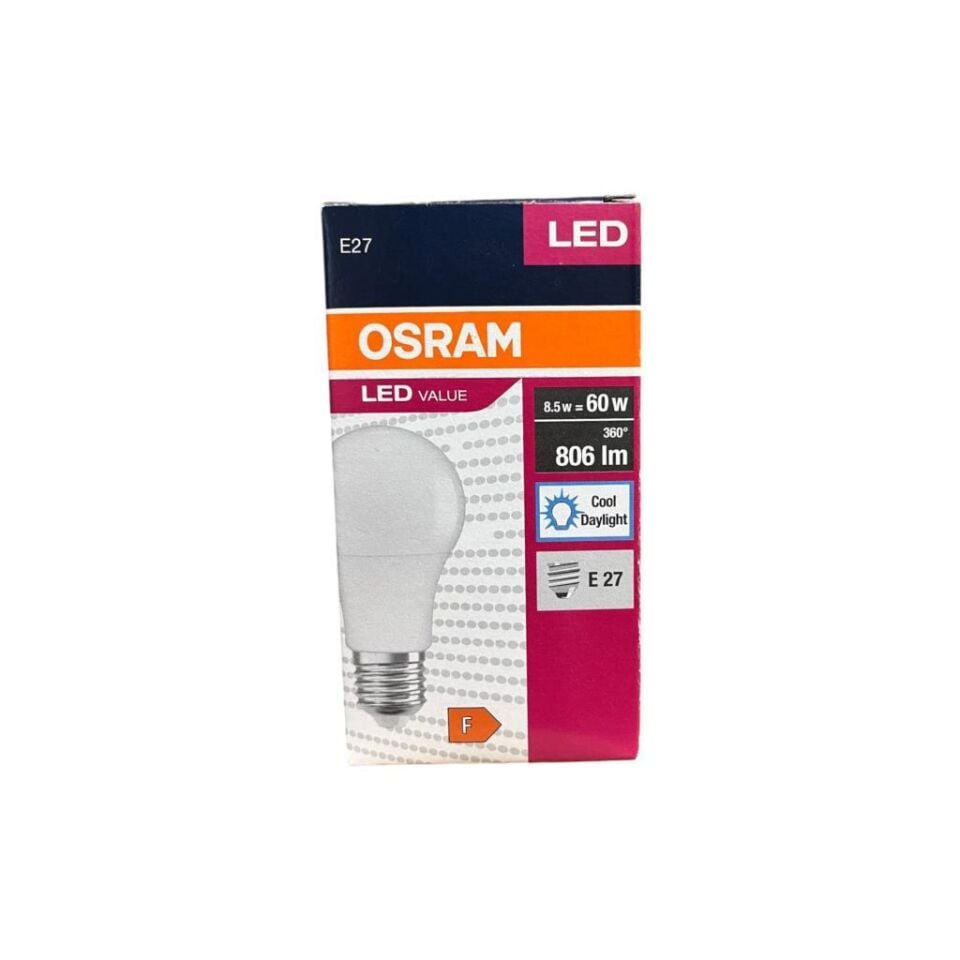 Osram LedValue 8.5 Watt Led Ampul 6500K Beyaz Işık E27