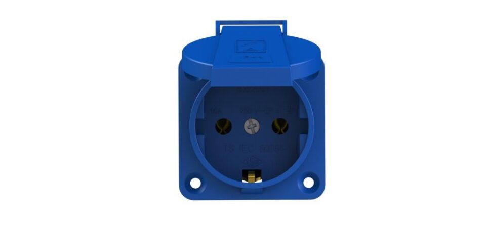 Ne-Ad Pano Tipi Kapaklı Topraklı Priz 1x16 Amper 2001