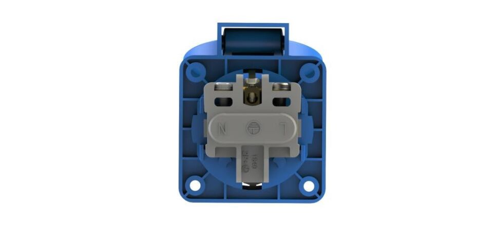 Ne-Ad Pano Tipi Kapaklı Topraklı Priz 1x16 Amper 2001