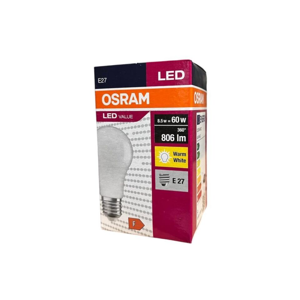 Osram LedValue 8.5 Watt Led Ampul 2700K Sarı Işık E27