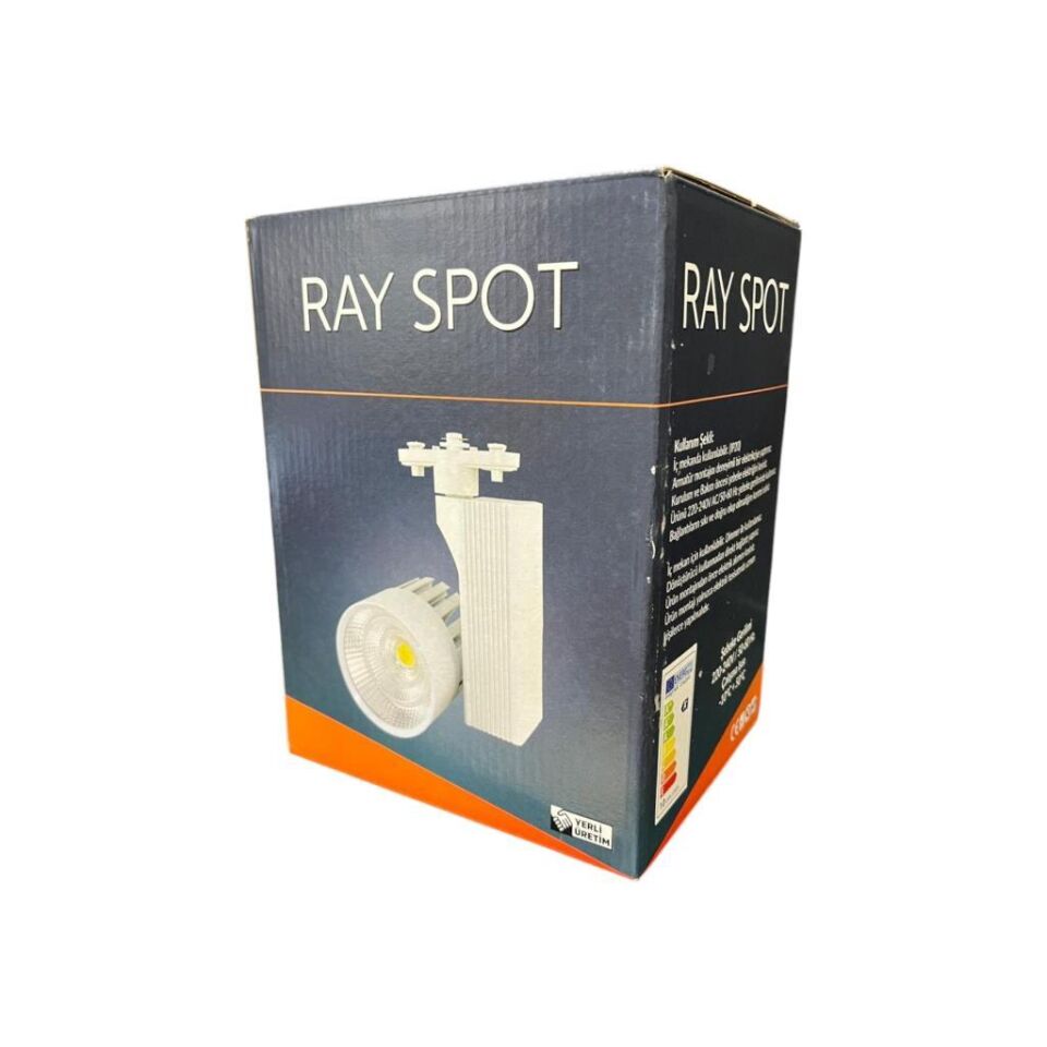40 Watt Ledli Ray Spot Beyaz Kasa 6500K Beyaz Işık