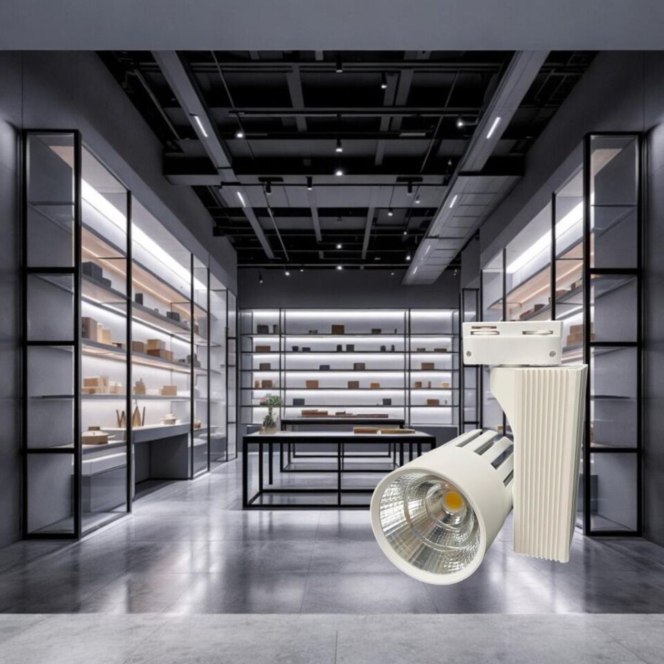 40 Watt Ledli Ray Spot Beyaz Kasa 6500K Beyaz Işık