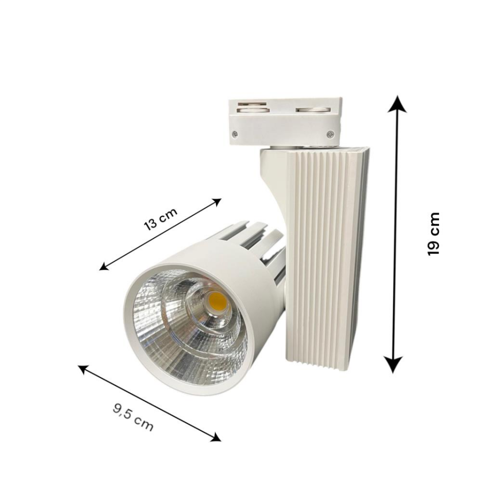 40 Watt Ledli Ray Spot Beyaz Kasa 6500K Beyaz Işık