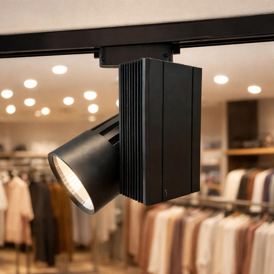 40 Watt Ledli Ray Spot Siyah Kasa Sıcak Beyaz 4000K