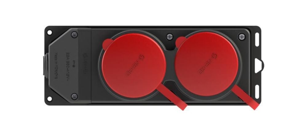 Ne-Ad Kauçuk İkili Grup Priz 3x25 Amper Trifaze 4009