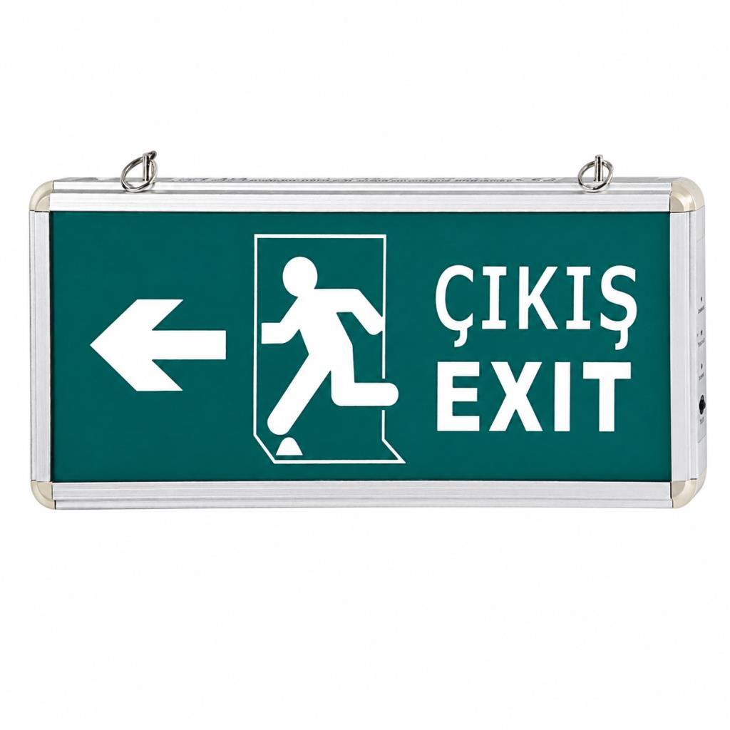 Cata CT-9170 Çift Yönlü Acil Çıkış Levhası Exit Yönlendirme Armatürü 220V LED Acil Aydınlatma