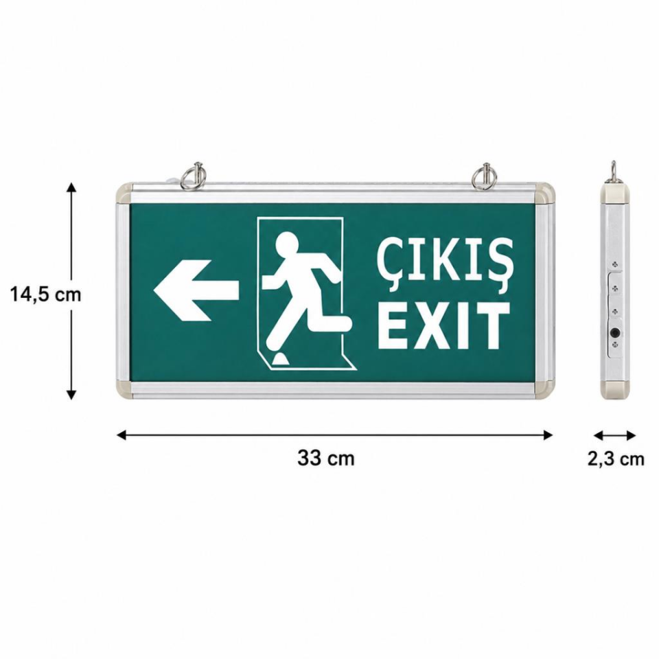 Cata CT-9170 Çift Yönlü Acil Çıkış Levhası Exit Yönlendirme Armatürü 220V LED Acil Aydınlatma