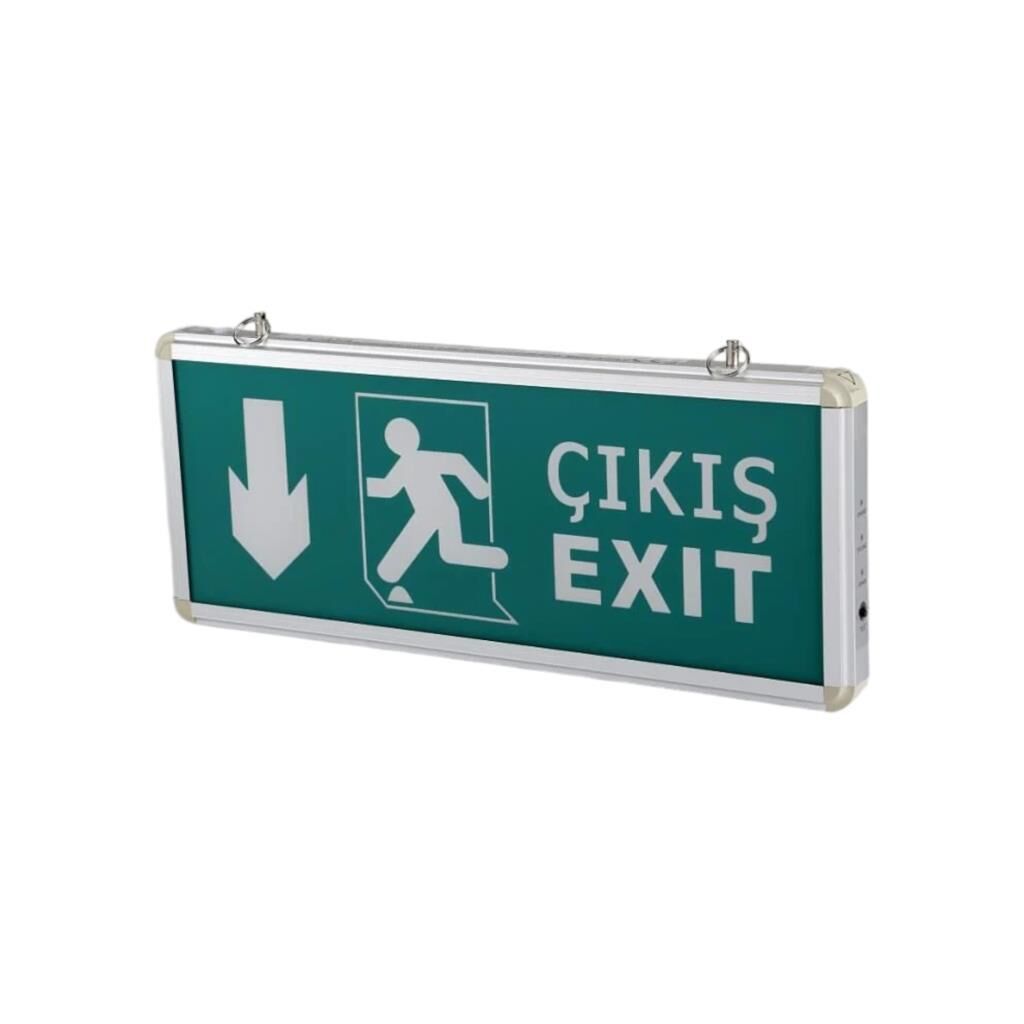 Cata 9167 Exıt Acil Çıkış Yönlendirme Armatürü Çift Yönlü Ledli Şarjlı