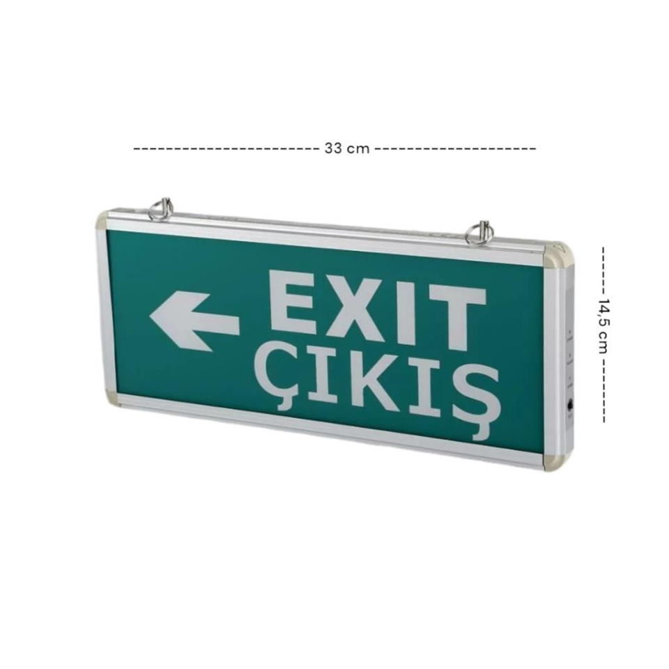 Cata 9166 Exıt Acil Çıkış Yönlendirme Armatürü Çift Yönlü Ledli Şarjlı