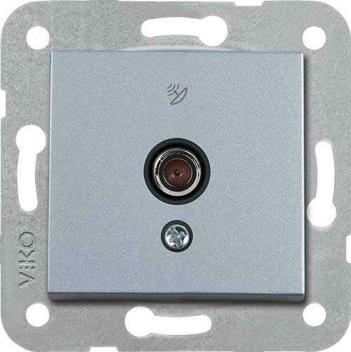 Viko Novella Gümüş Uydu Prizi F Konnektörlü Çerçeve Hariç