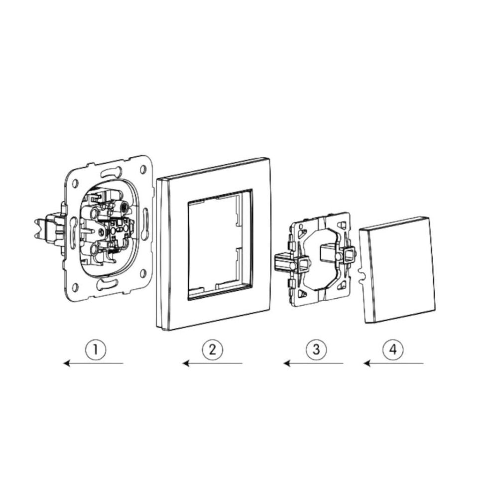 Viko Novella Gümüş Komitatör Düğme+Mekanizma (Çerçeve Hariç)