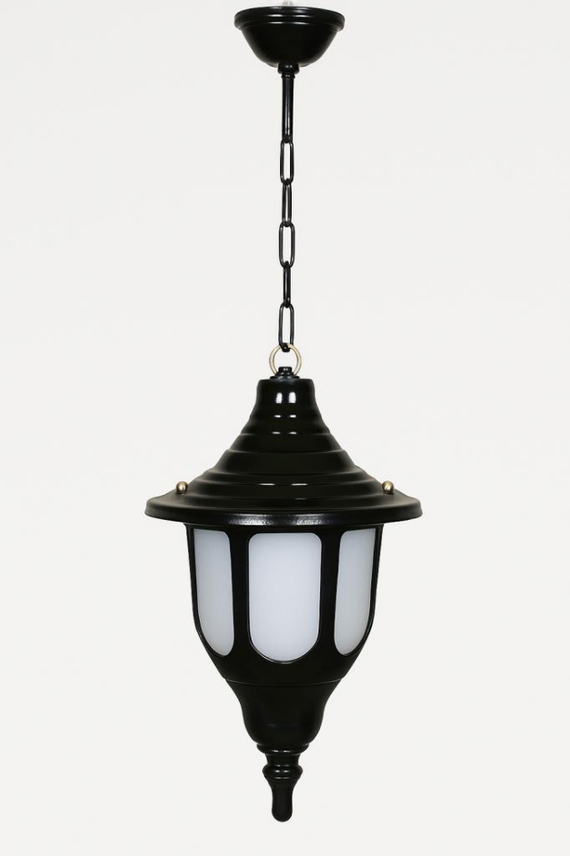 Şanlı 837 Bahçe Aydınlatma Sarkıt Aplik – 24x57 cm, E27 Duy, Polikarbon Camlı, ABS Plastik Gövde, Dış Mekân Avize