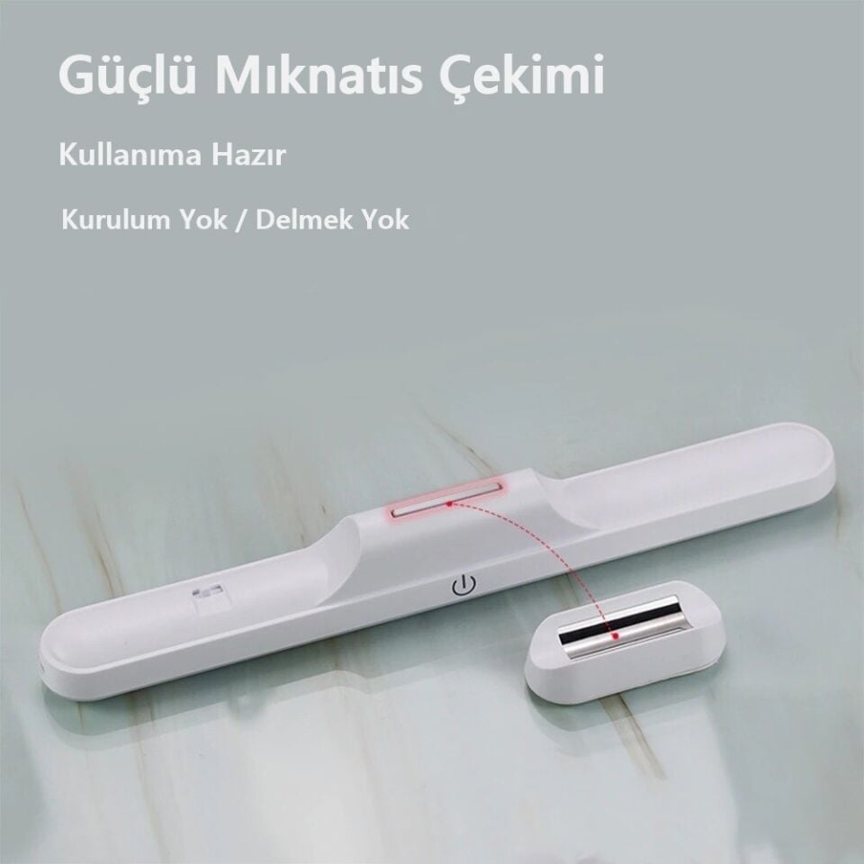Cata Martı Mıknatıslı Kabin Makyaj Tıraş Led Işık USB Şarjlı Kablosuz Led Lamba Cata CT-5249