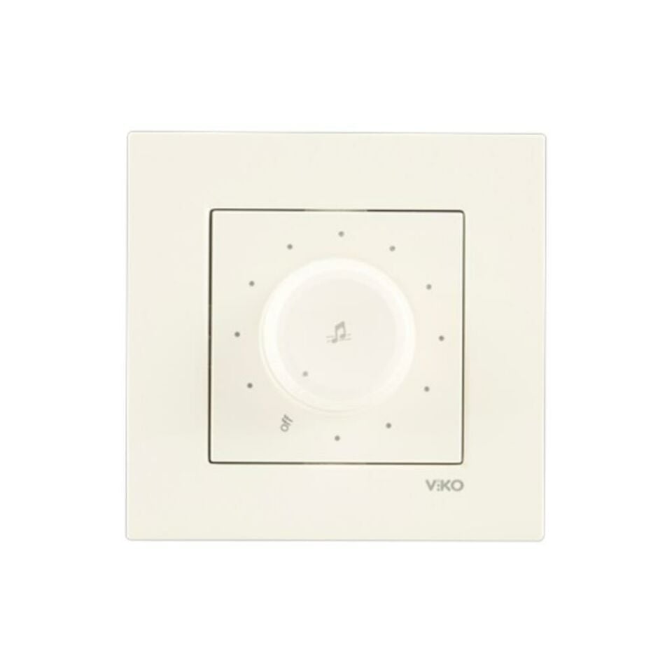 Viko Karre Krem Müzik Yayın Anahtarı Çerçeve Dahil