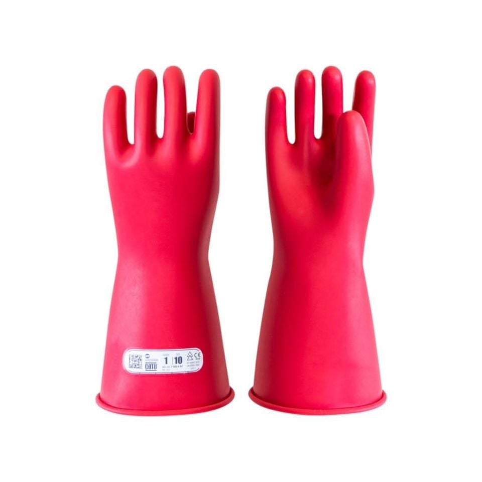 Catu Class 1 İzole Elektrikçi Eldiveni 7500V AC Test 10000V DC – Yüksek Voltaj Elektriksel Koruma Eldiveni