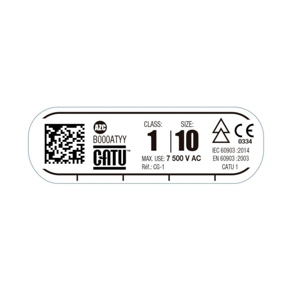 Catu Class 1 İzole Elektrikçi Eldiveni 7500V AC Test 10000V DC – Yüksek Voltaj Elektriksel Koruma Eldiveni