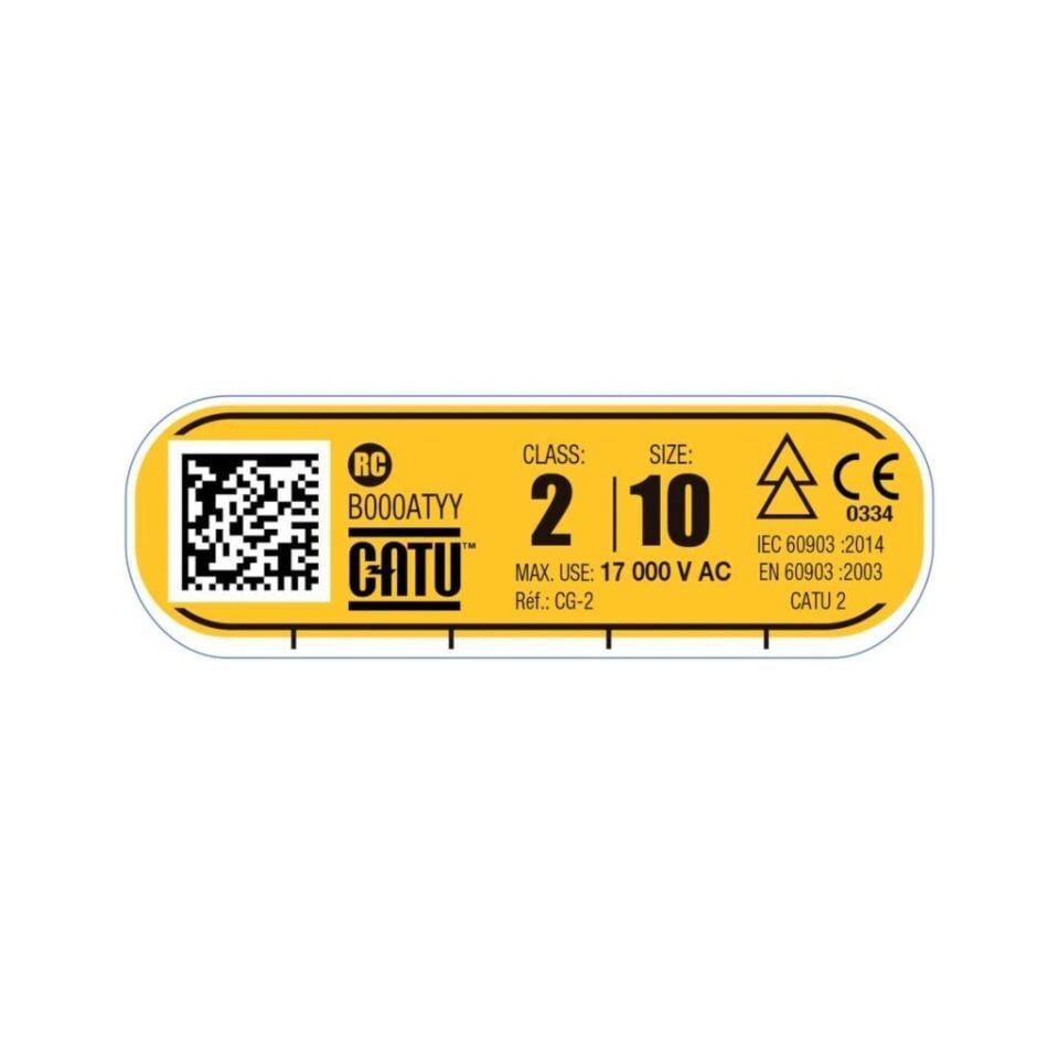 Catu Class 2 İzole Elektrikçi Eldiveni 17000V AC Test 20000V DC – Yüksek Gerilim Elektriksel Koruyucu Eldiven