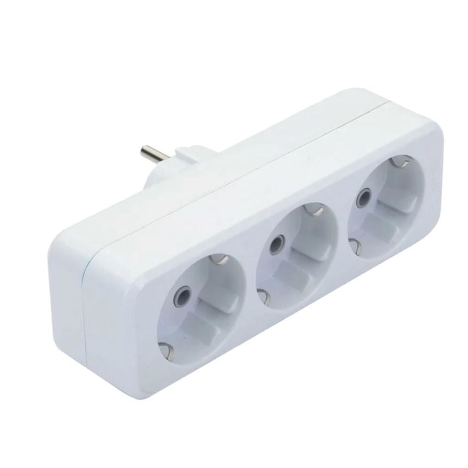 De-Pa Üçlü Topraklı Golyat Fiş Priz Çoğaltıcı