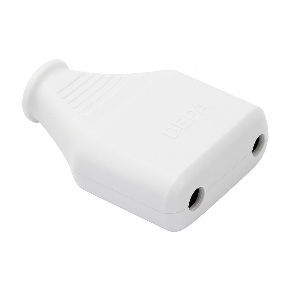 De-Pa Yassı Dişi Fiş Topraksız 10A 220V | Sarı Kontaklı Yerli Üretim Elektrik Bağlantı Fişi