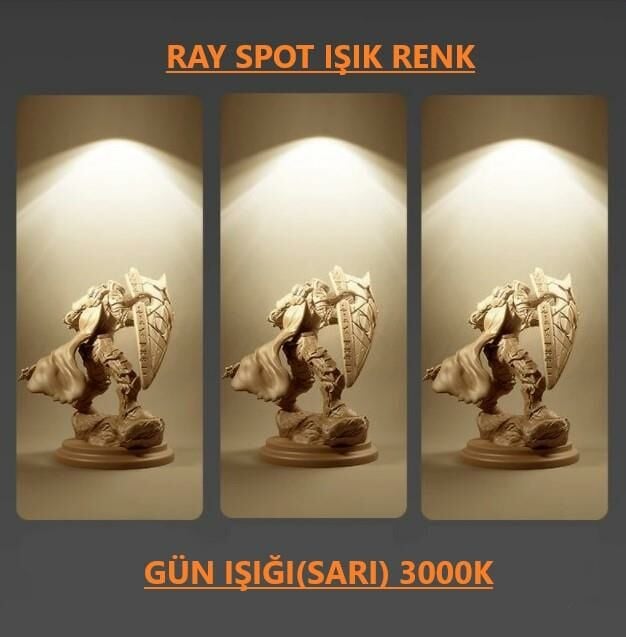 MİNİ RAY SPOT DEKORATİF BİR TAKIM AMPULLU EV OFİS MAĞAZA VİTRİN AYDINLATMA SİYAH KASA 3000K