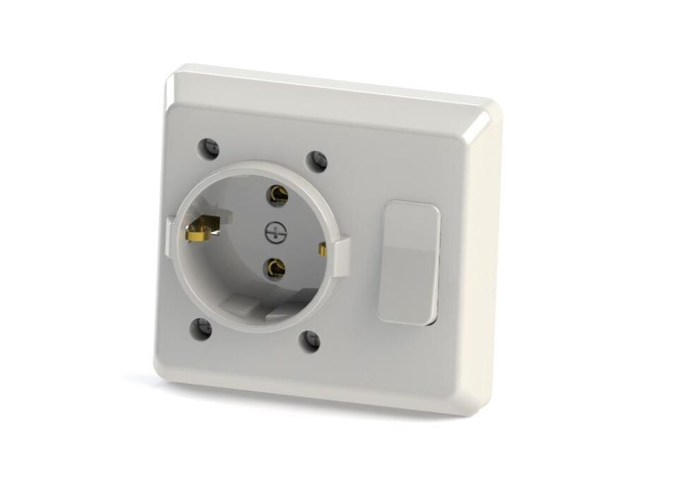 Ne-Ad Duvar Tipi Anahtarlı Topraklı Priz Sıvaaltı 1001-A