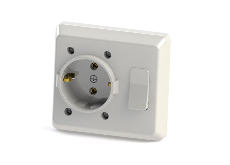 Ne-Ad Duvar Tipi Anahtarlı Topraklı Priz Sıvaaltı 1001-A